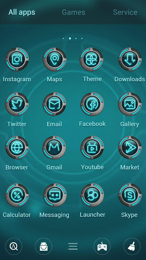 Neon Mecha Go Launcher Android Theme Image 3