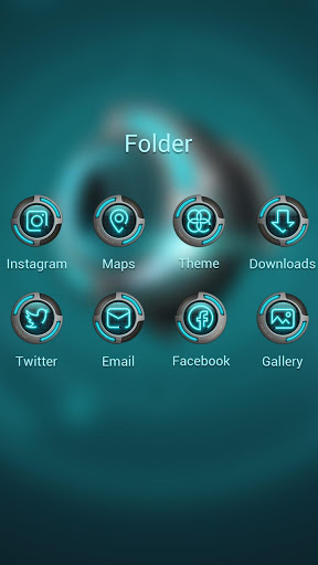 Neon Mecha Go Launcher Android Theme Image 4