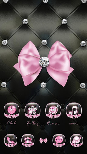 Pinky Bowknot Go Launcher Android Theme Image 1