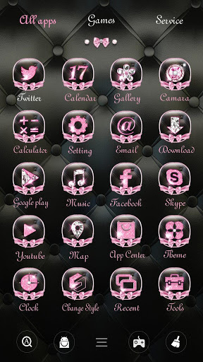 Pinky Bowknot Go Launcher Android Theme Image 2