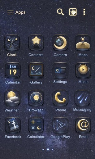 Moon Go Launcher Android Theme Image 3