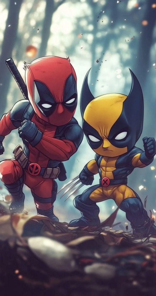 Deadpool &amp; Wolverine Mobile Phone Wallpaper Image 1