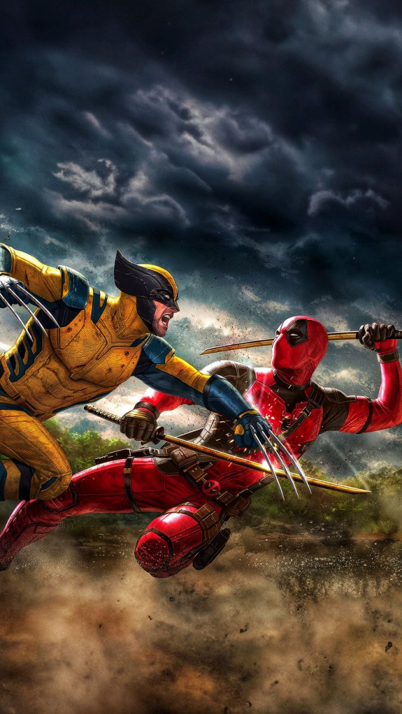 Deadpool &amp; Wolverine Mobile Phone Wallpaper Image 1