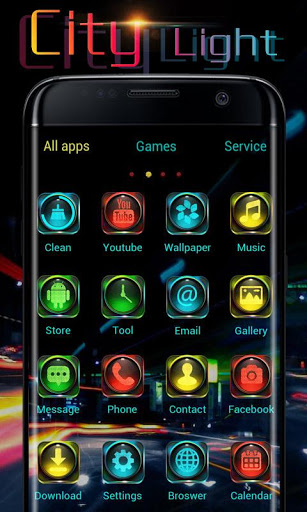 City Light Go Launcher Android Theme Image 1