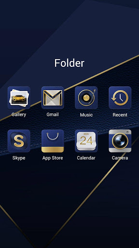 Blue Gold Go Launcher Android Theme Image 3