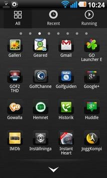 Black Chrome Go Launcher Android Theme Image 2