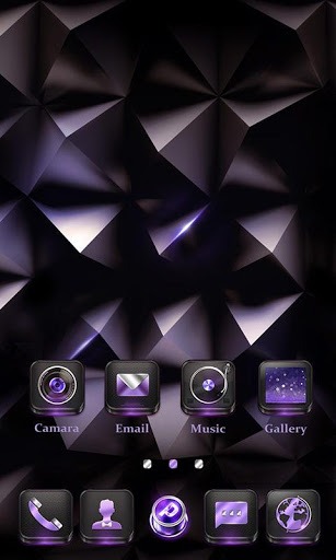 Black Purple Go Launcher Android Theme Image 2