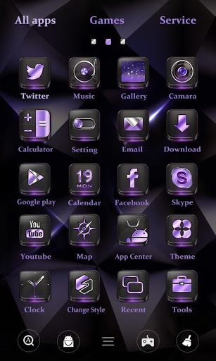 Black Purple Go Launcher Android Theme Image 3