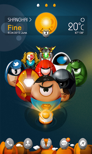 SuperFighter Go Launcher Android Theme Image 1