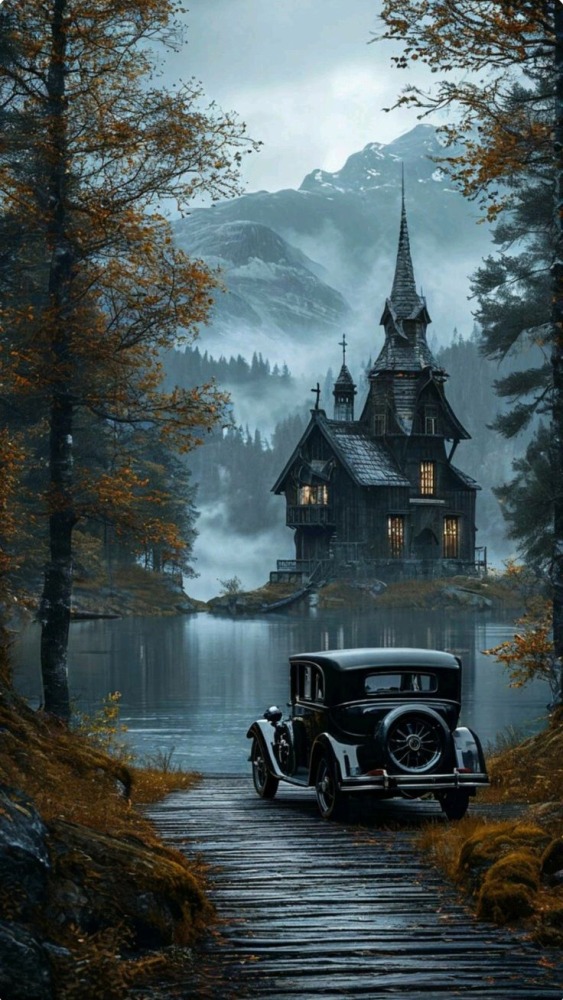 Haunted House Mobile Phone Wallpaper Image 1