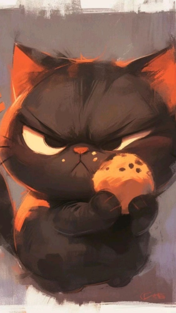 Angry Kitten Mobile Phone Wallpaper Image 1