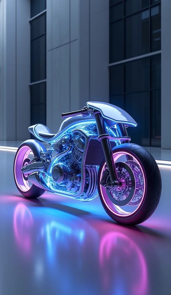 Futuristic Bike Mobile Phone Wallpaper Image 1