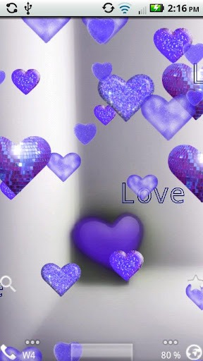 Purple Sparkle Hearts