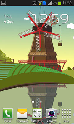 Windmill And Pond