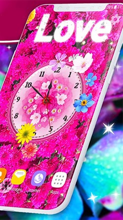 Flowers Analog Clock