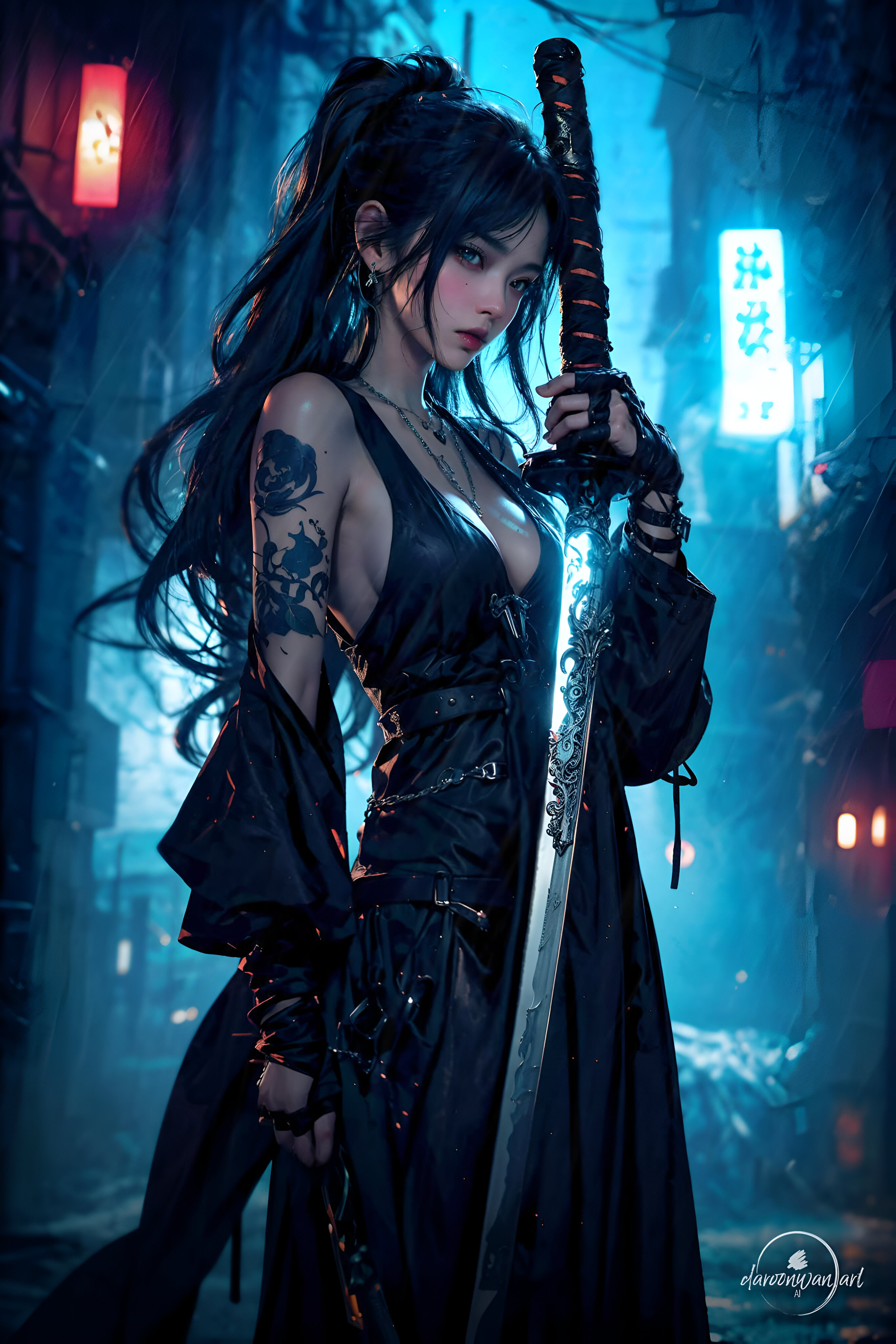 Samurai Anime Girl