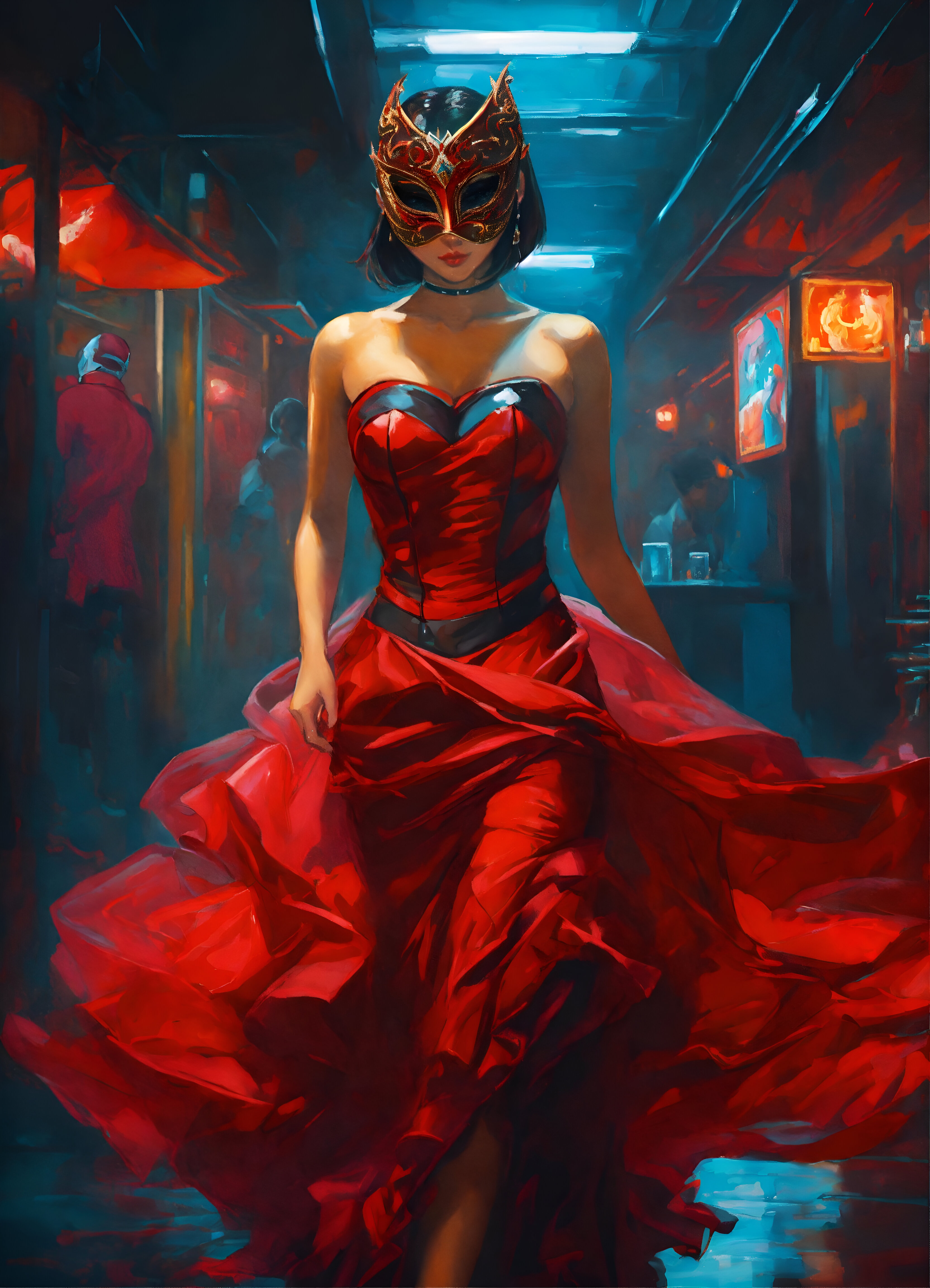 Woman In Red