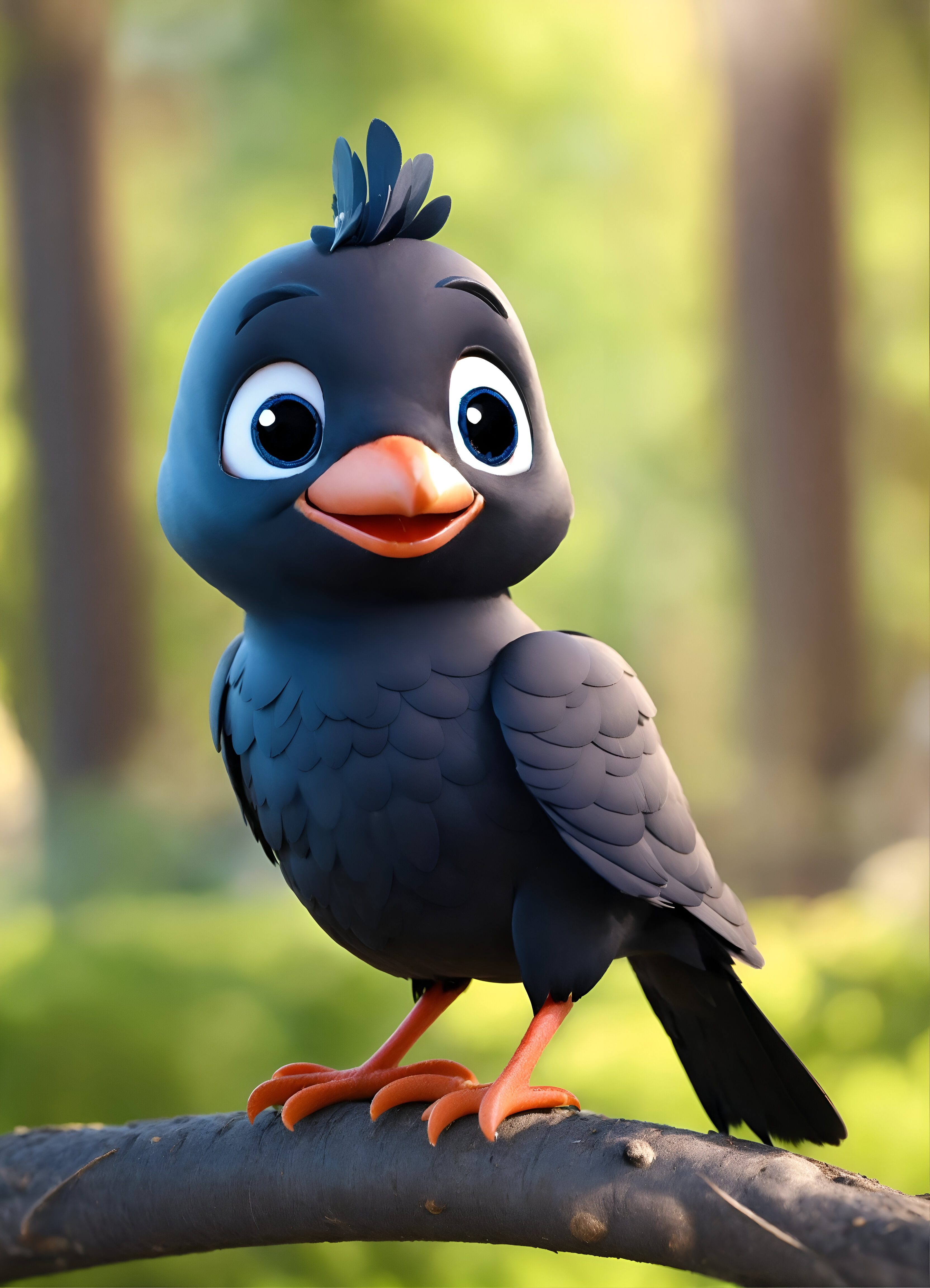 Cute Baby Crow