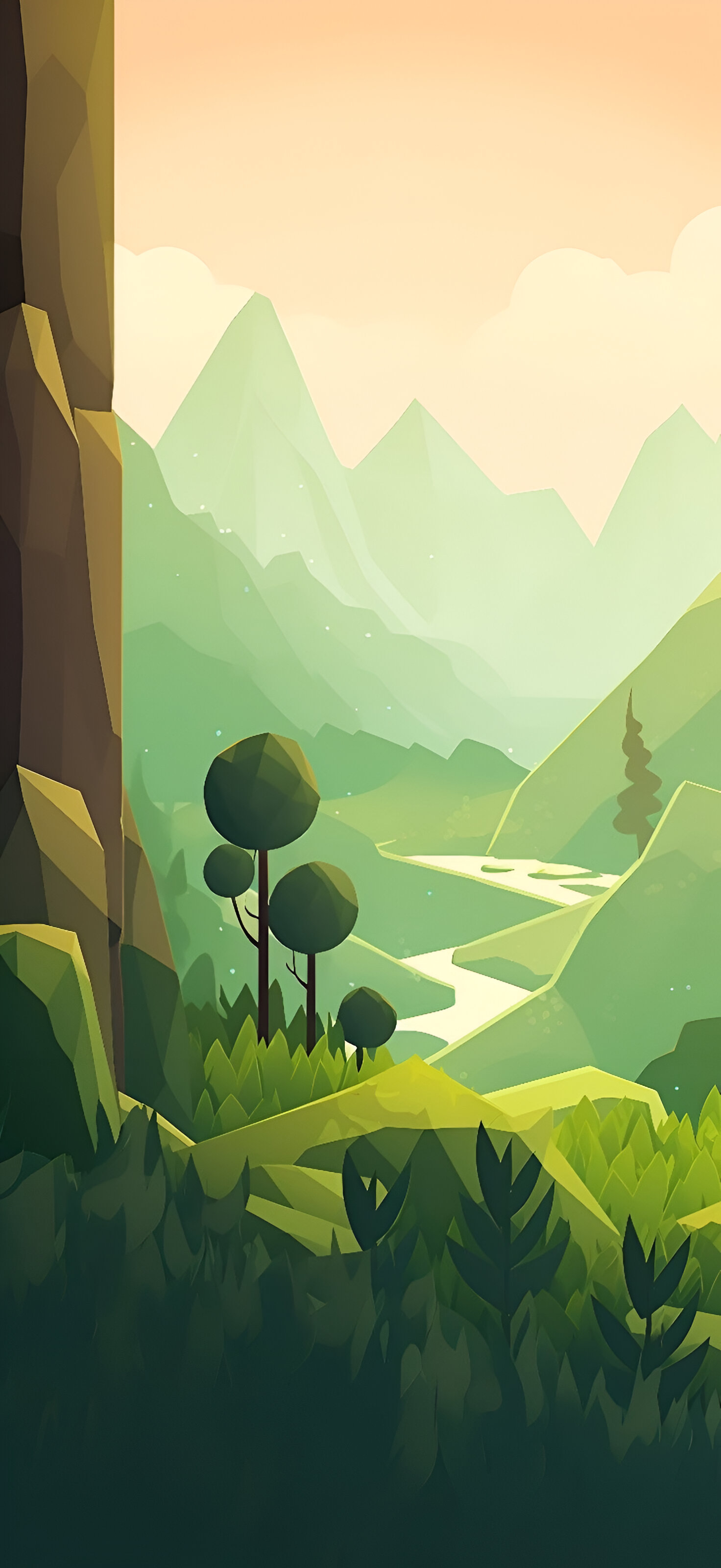 Toon Forest Painting