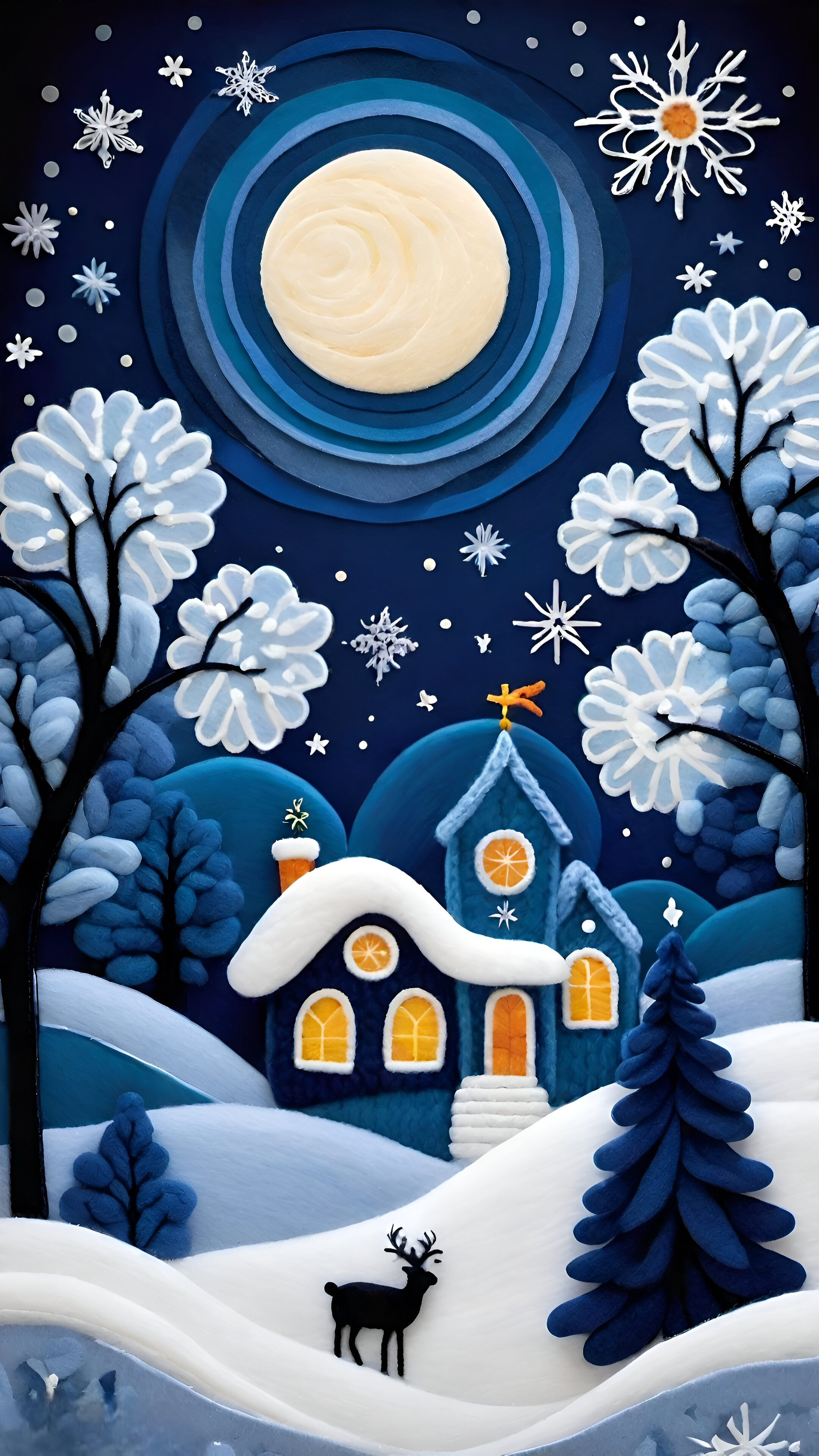 Snow Forest Painting