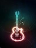 3d Neon Guitar Alcatel 2040 Wallpaper