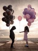 Kids And Baloons Samsung Xcover 550 Wallpaper