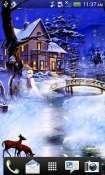 Christmas Snowfall Realme Q Wallpaper