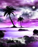 Purple Landscape Samsung M610 Wallpaper