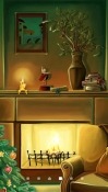 Christmas Fireplace Samsung Galaxy Y S5360 Wallpaper