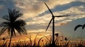 Sunset: Windmill Samsung Galaxy Prevail 2 Wallpaper