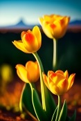 Yellow Tulip  Mobile Phone Wallpaper