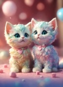 Cute Kittens Nokia 220 4G Wallpaper