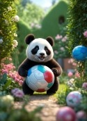 Cute Panda Nokia 125 Wallpaper