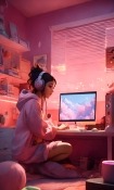 Cute Gamer Girl Nokia 130 (2023) Wallpaper