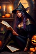 Beautiful Halloween Witch  Mobile Phone Wallpaper
