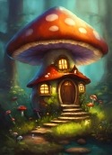 Mushroom House  Mobile Phone Wallpaper