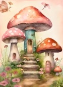 Mushroom House Nokia 105+ (2022) Wallpaper