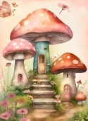 Mushroom House  Mobile Phone Wallpaper