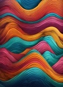 Colored Waves  Mobile Phone Wallpaper