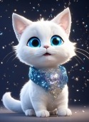 Cute White Kitten Huawei Ascend P6 Wallpaper