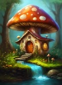 Mushroom House  Mobile Phone Wallpaper