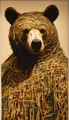 Bear Made By Straw Huawei Ascend P6 Wallpaper
