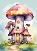 Mushroom House  Mobile Phone Wallpaper