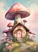 Mushroom House Realme X7 Wallpaper
