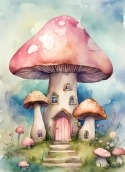 Mushroom House QMobile Noir Z10 Wallpaper