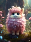 Cute Fluffy Cat Realme C3 Wallpaper