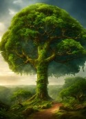 Green Tree Vivo Y51s Wallpaper