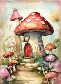 Mushroom House Nokia 1.4 Wallpaper