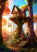 Tree House Vivo Y21G Wallpaper
