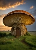 Mushroom House Oppo K7x Wallpaper